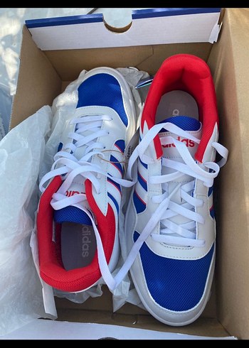 Renkli Baskılı Beyaz Adidas Ayakkabı - Görsel 4