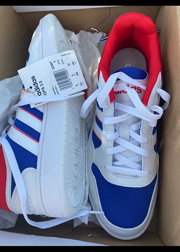 Renkli Baskılı Beyaz Adidas Ayakkabı - Görsel 3