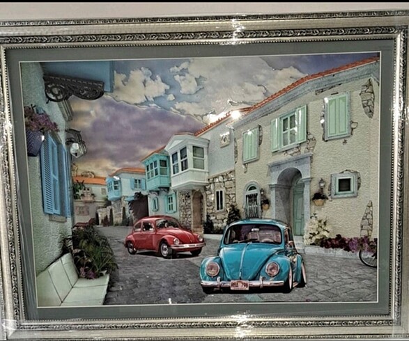 Araba desenli tablo