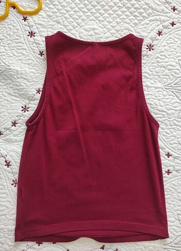 Diğer Xs/s beden bordo sıfır kol crop/bluz 