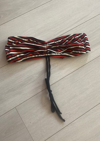 Kadın Multi Renkli Zebra Desenli Strappy Bikini Üstü