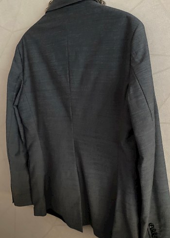 Düğmeli Gri Erkek Ceket, Normal Boy, Klasik Kesim - Görsel 3