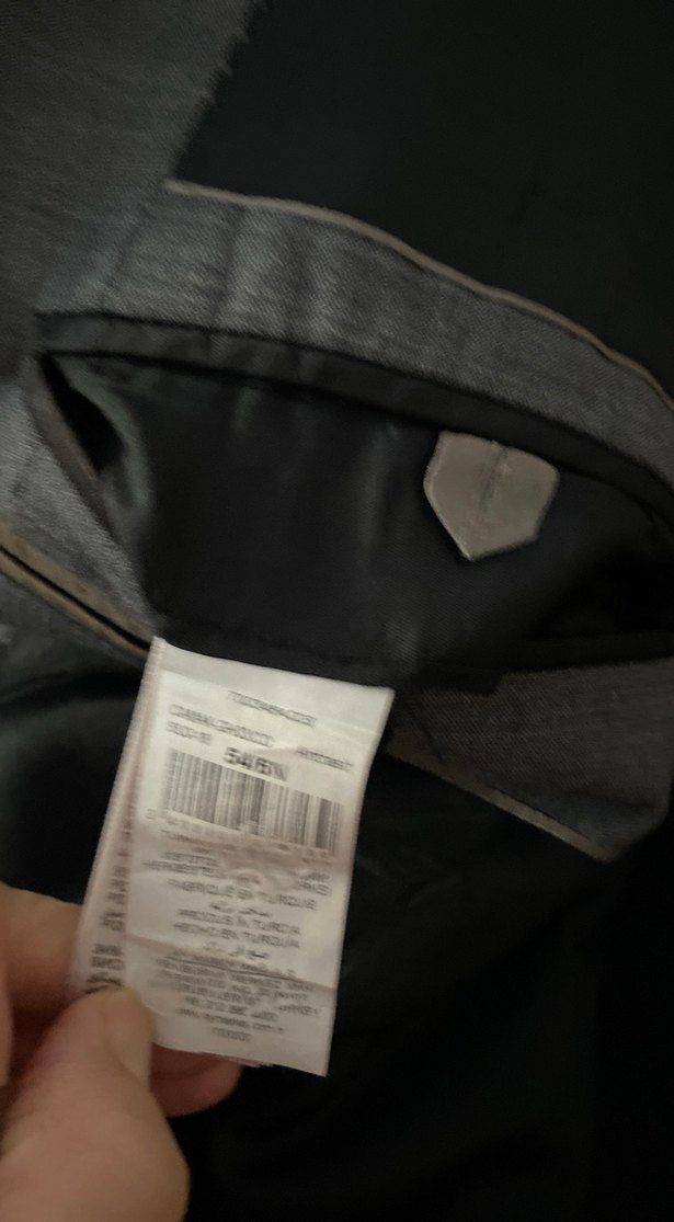 Düğmeli Gri Erkek Ceket, Normal Boy, Klasik Kesim - Görsel 4