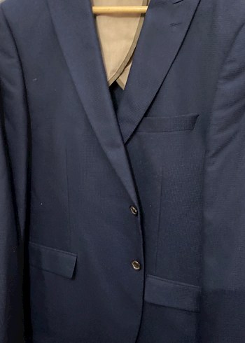 Düğmeli Klasik Lacivert Erkek Takım Elbise - Görsel 2