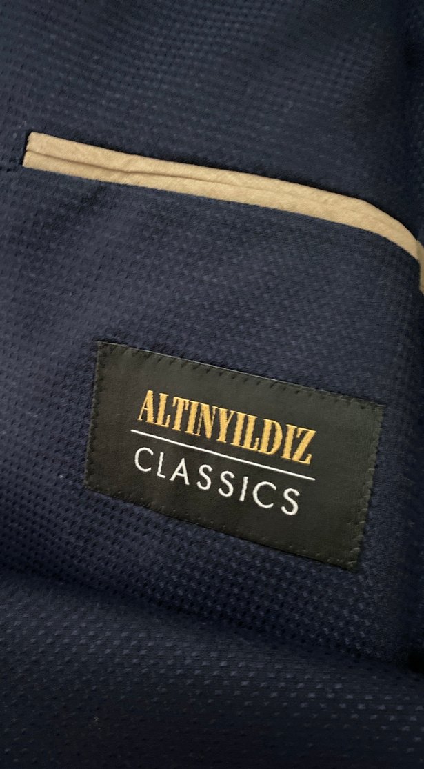 Düğmeli Klasik Lacivert Erkek Takım Elbise - Görsel 5