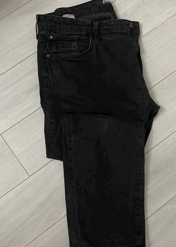 Erkek Siyah Regular Fit Denim Pantolon - Görsel 5
