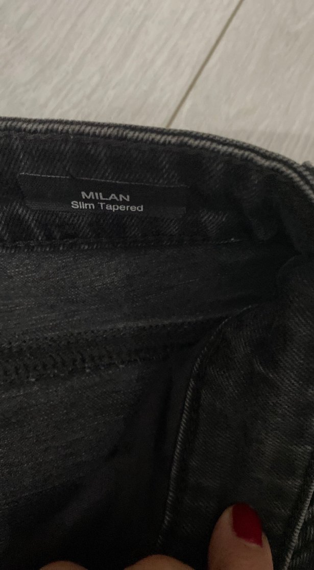 Erkek Siyah Regular Fit Denim Pantolon - Görsel 4