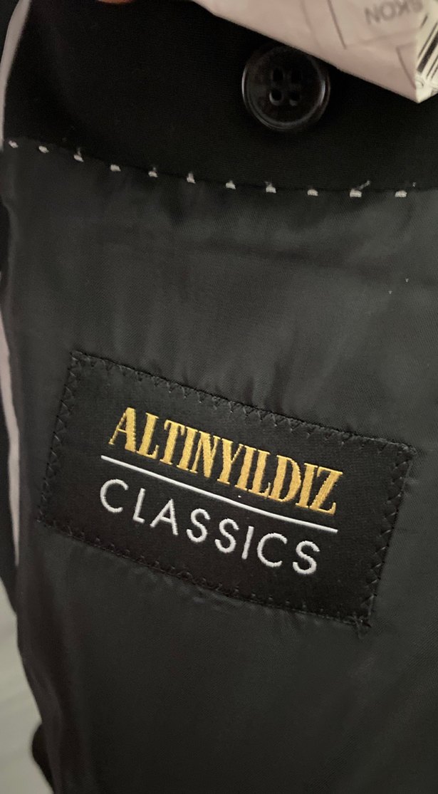 Erkek Siyah Düğmeli Ofis Takım Elbise - Görsel 5