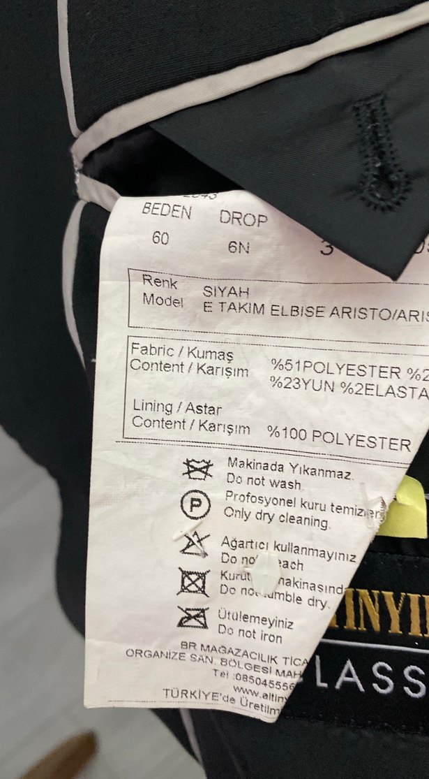 Erkek Siyah Düğmeli Ofis Takım Elbise - Görsel 4