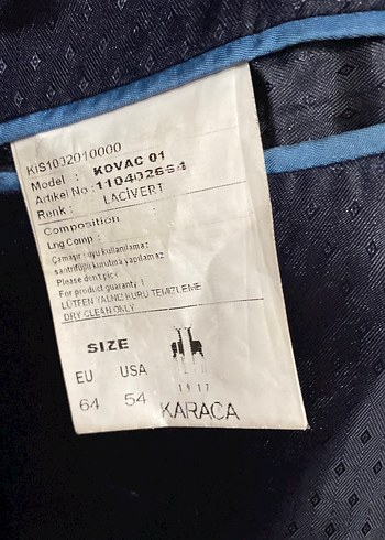 Erkek Koyu Mavi Düğmeli Takım Elbise Ceketi - Görsel 4