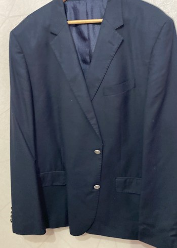 Erkek Koyu Mavi Düğmeli Takım Elbise Ceketi - Görsel 2