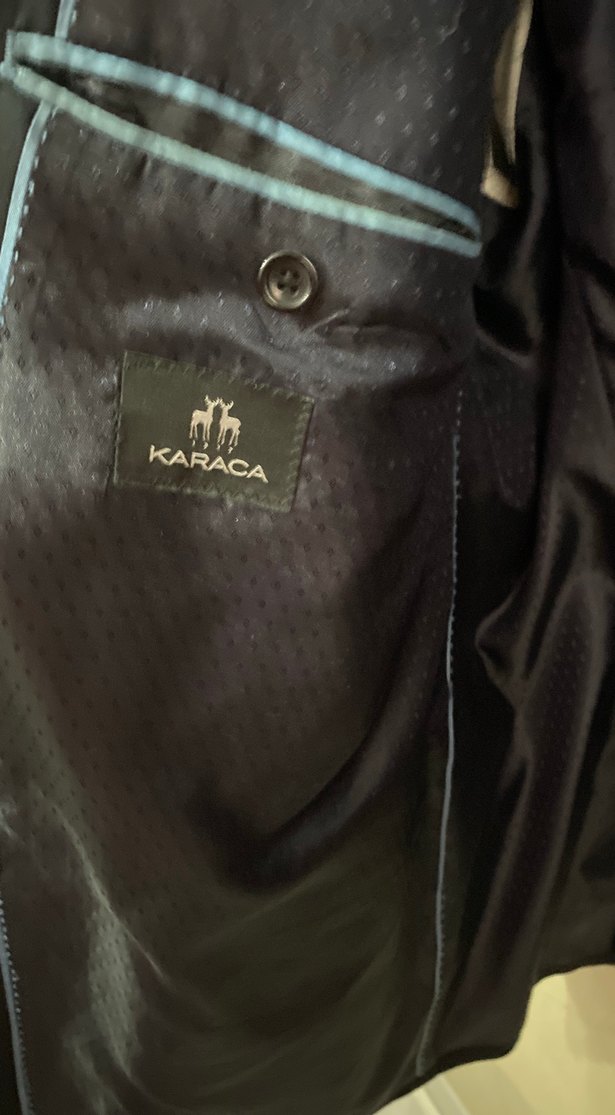 Erkek Koyu Mavi Düğmeli Takım Elbise Ceketi - Görsel 3