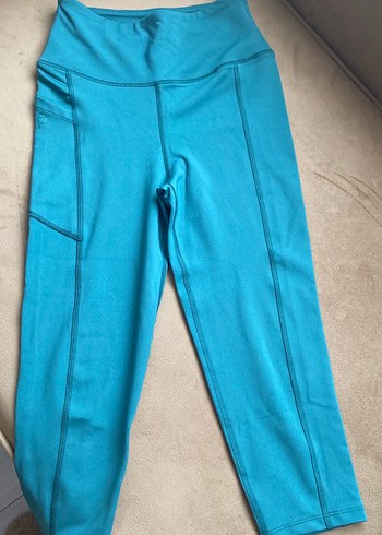 Turkuaz Midi Kadın Spor Tayt - Görsel 4