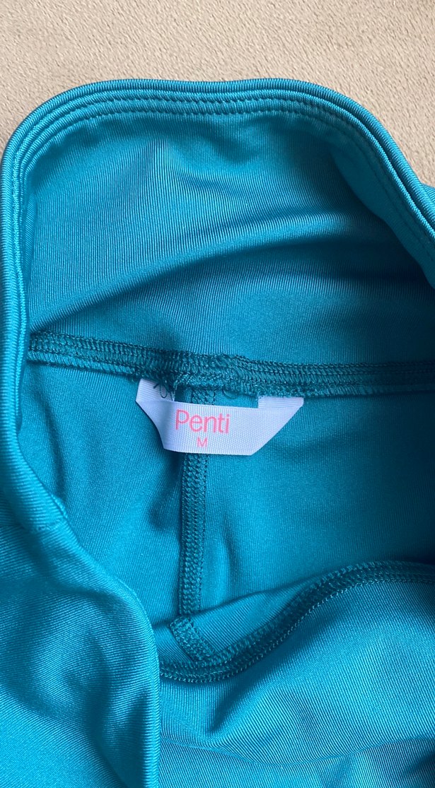 Turkuaz Midi Kadın Spor Tayt - Görsel 5