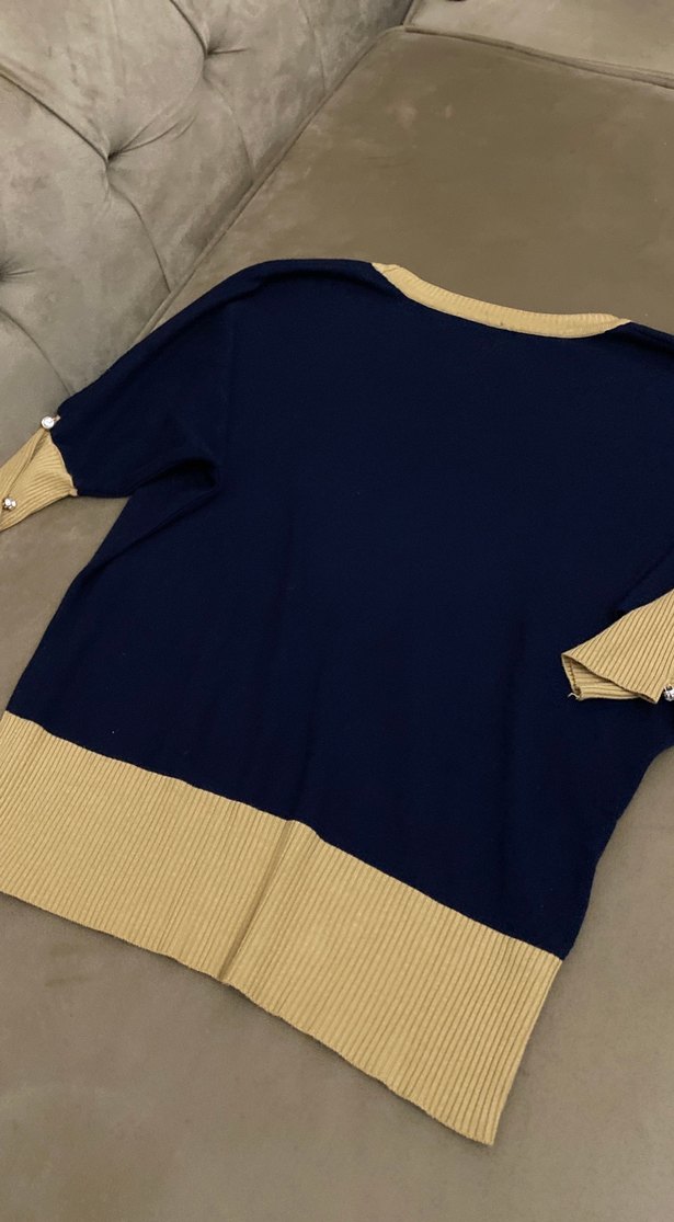 Renkli Baskılı Kadın Triko Kazak - Görsel 5