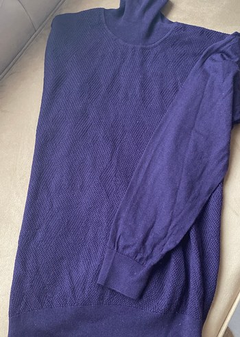 Erkek Mor Yün Balıkçı Yaka Triko Kazak - Görsel 2
