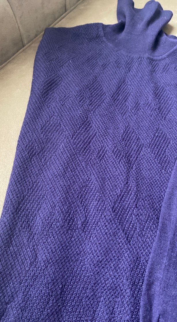 Erkek Mor Yün Balıkçı Yaka Triko Kazak - Görsel 3