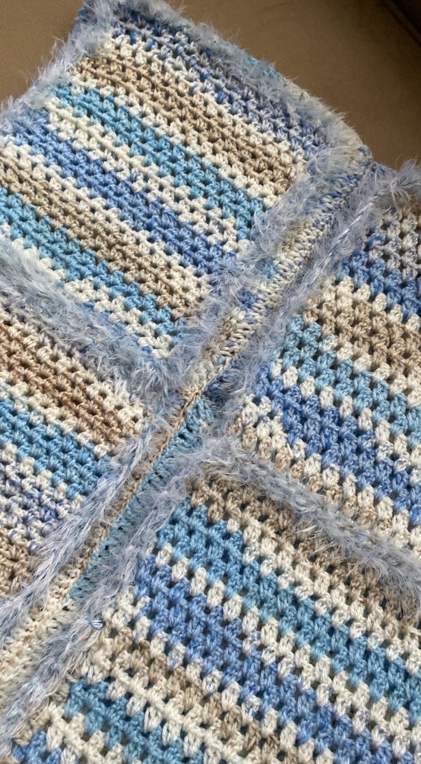 Pastel Mavi Örgü Yumuşak yelek crop - Görsel 3