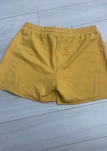 xl Beden sarı Renk Sarı Baskılı Kadın Mini Şort