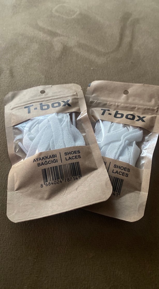 T-box Beyaz Ayakkabı Bağcığı - Görsel 2