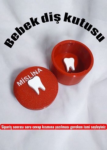 Kırmızı Bebek Diş Kutusu