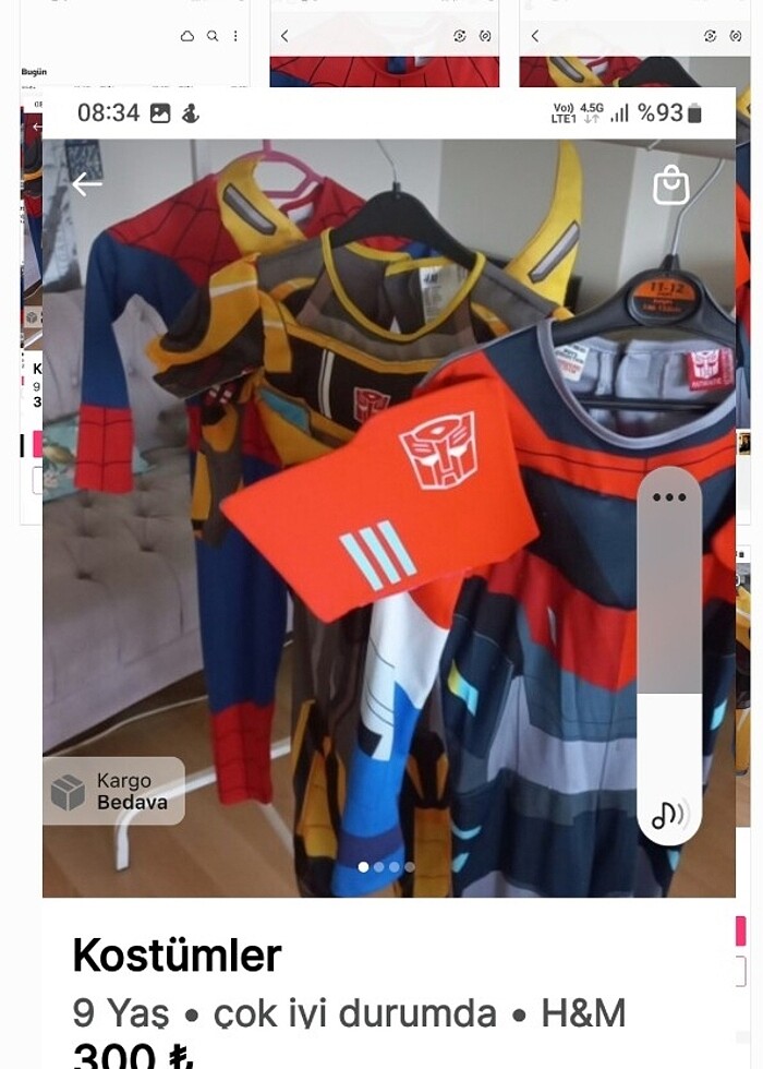 Kostüm bumblebee ve spiderman - Görsel 4