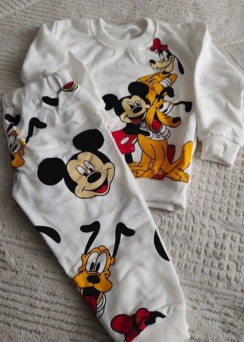Renkli Baskılı Pamuklu Çocuk Pijama Takımı