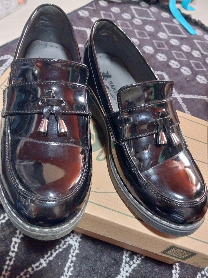 Koyu Siyah Tokalı Erkek Çocuk Özel Ayakkabı - Görsel 2