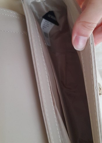 Bej Deri Kadın Bel Çantası - Görsel 4