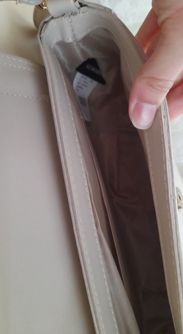 Bej Deri Kadın Bel Çantası - Görsel 4