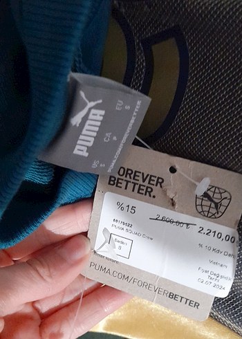 Puma Spor Yeşil Fermuarlı Sweatshirt - Görsel 3