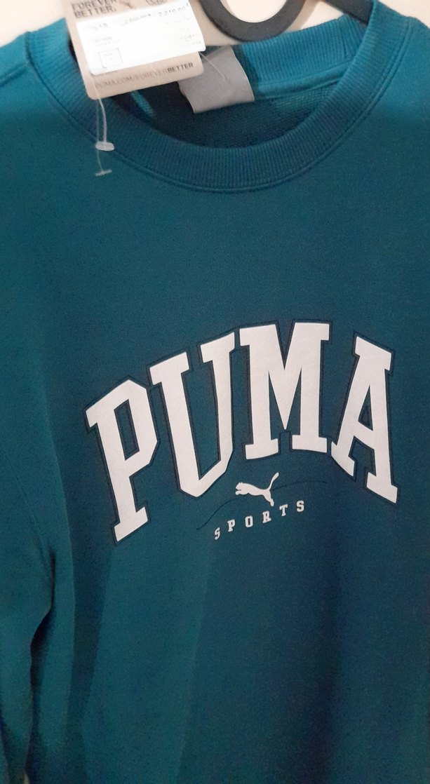 Puma Spor Yeşil Fermuarlı Sweatshirt - Görsel 2