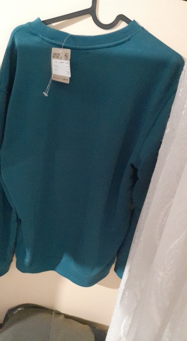 Puma Spor Yeşil Fermuarlı Sweatshirt - Görsel 4