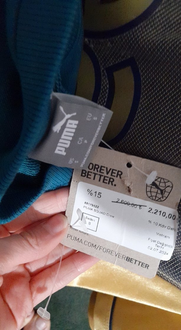 Puma Spor Yeşil Fermuarlı Sweatshirt - Görsel 3