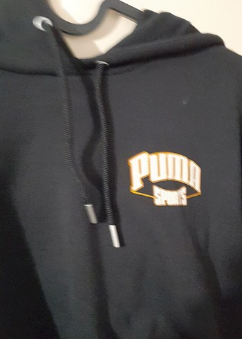 Siyah Puma Kapüşonlu Sweatshirt - Görsel 2