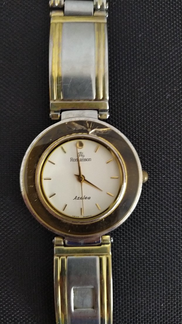 Altın ve Gri Kemerli Kadın Kol Saati - Görsel 2