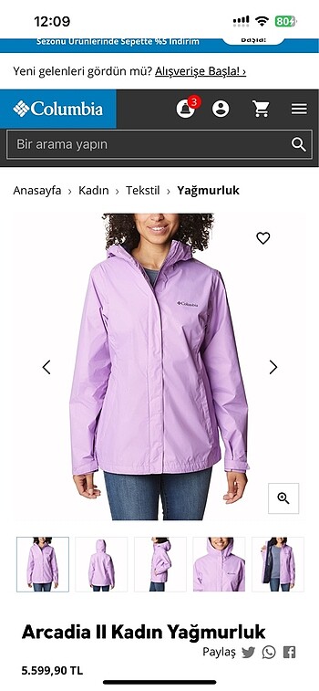 Columbia Columbia yağmurluk