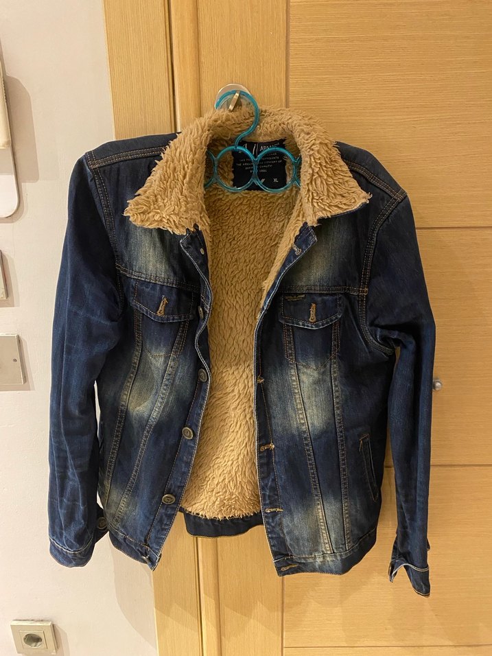 Kürklü Denim Erkek Ceket - Görsel 4