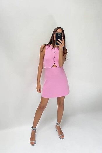 Zara taşlı elbise