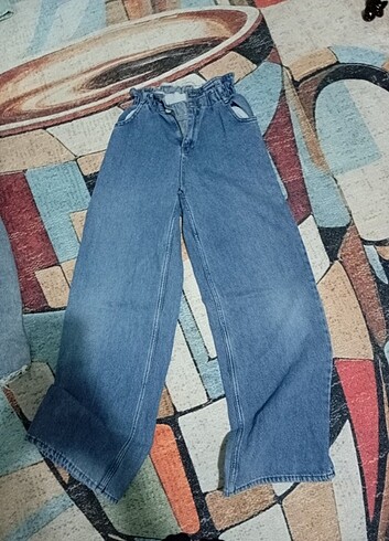 m Beden Lacivert baggy bol pantolon