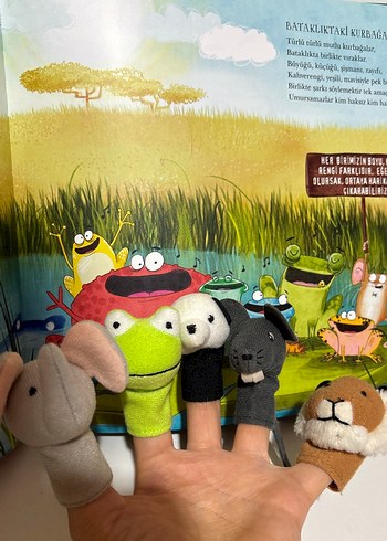 Renkli Hayvan Parmak Kuklaları Seti - Görsel 3