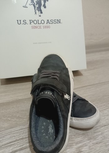 28 Beden Erkek Çocuk Gri U.S. Polo Assn. Spor Ayakkabı
