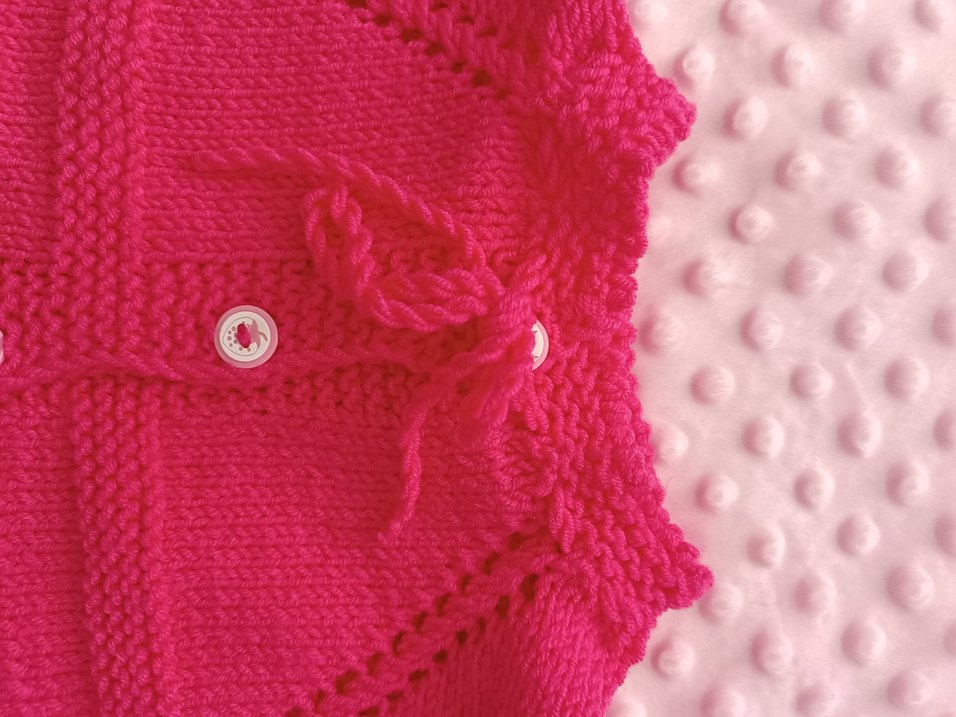 Pembe Örme Kız Çocuk Süveter - Görsel 2