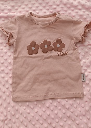 Pembe Kısa Kollu Fırfırlı Bebek Takımı - Görsel 2