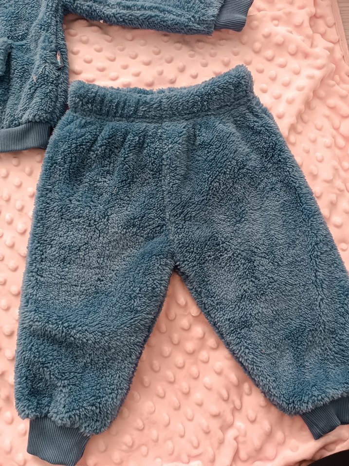 Erkek Çocuk Mavi Peluş Sweatshirt - Görsel 3