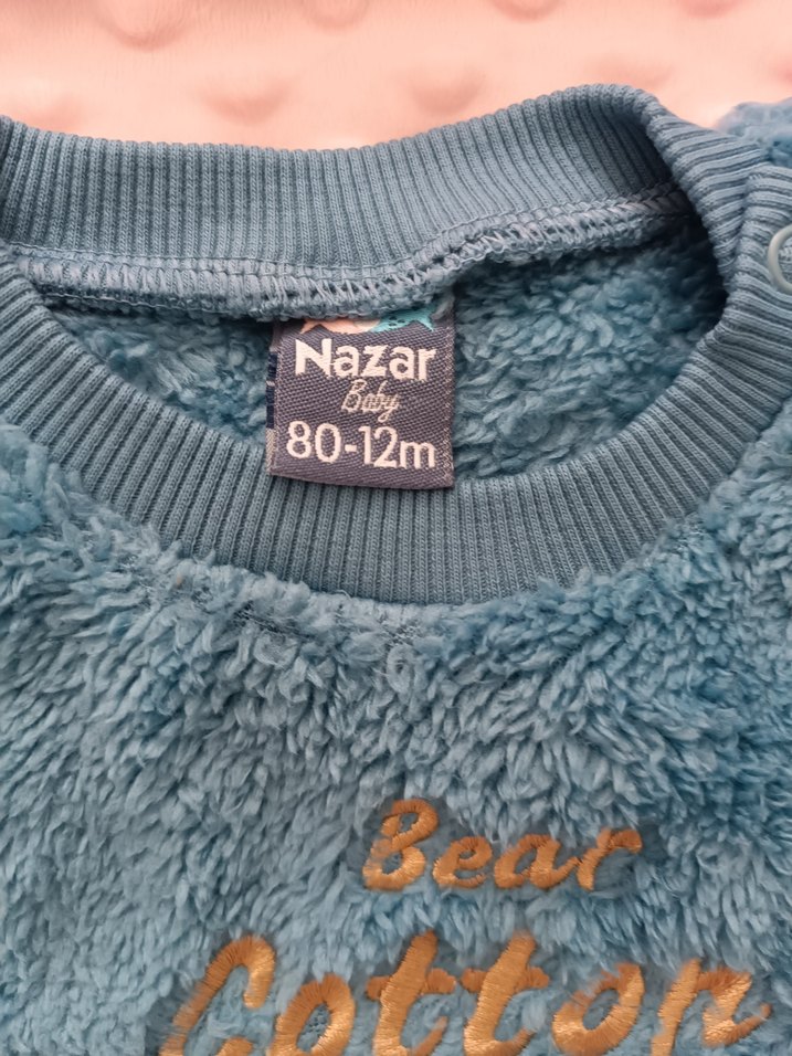 Erkek Çocuk Mavi Peluş Sweatshirt - Görsel 2