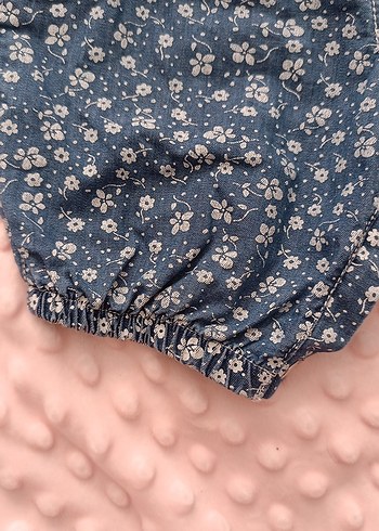 Nakışlı Kız Kot Tulum Bol Kesim - Görsel 2