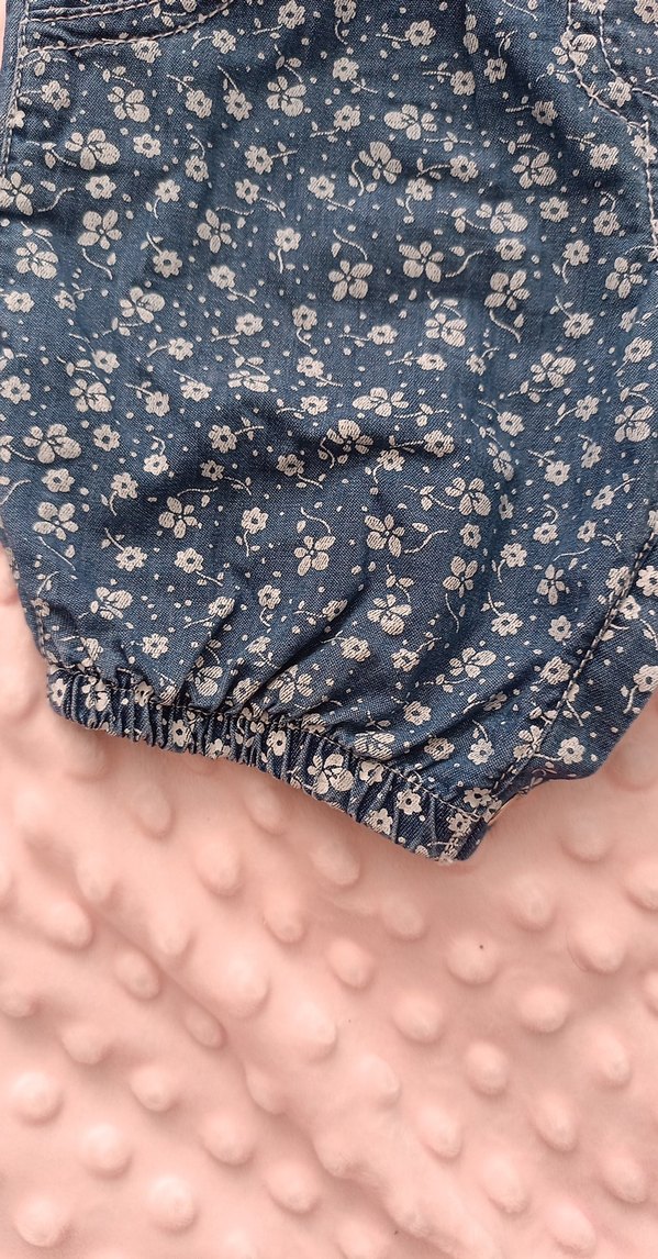 Nakışlı Kız Kot Tulum Bol Kesim - Görsel 2