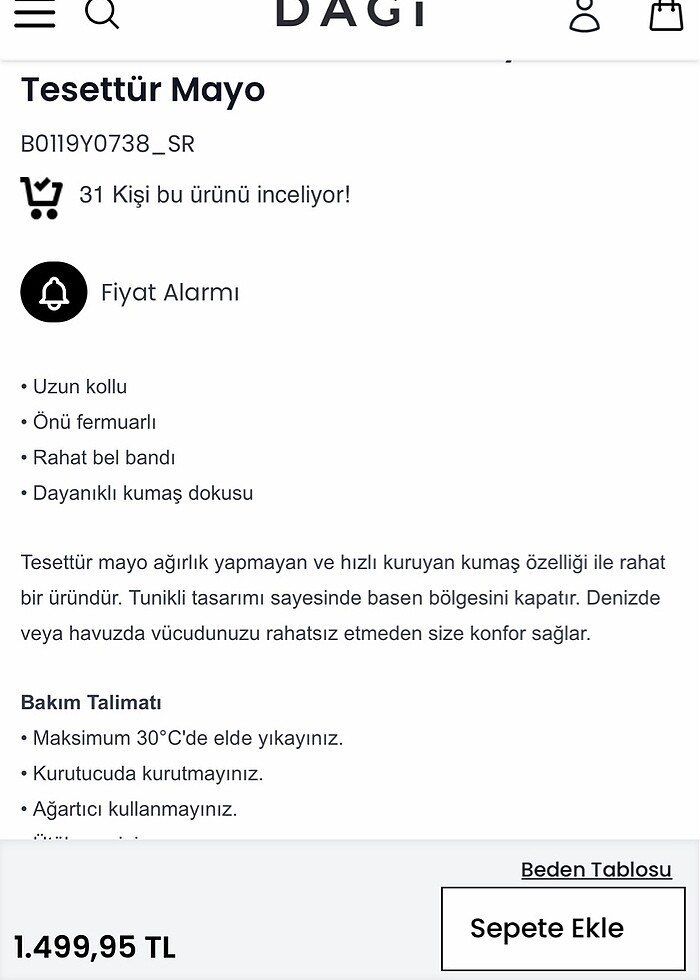 Tesettür haşema Deniz mayosu - Görsel 4