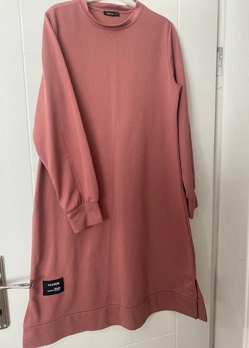 Pembe Uzun Kollu Salaş Kadın Tunik - Görsel 2